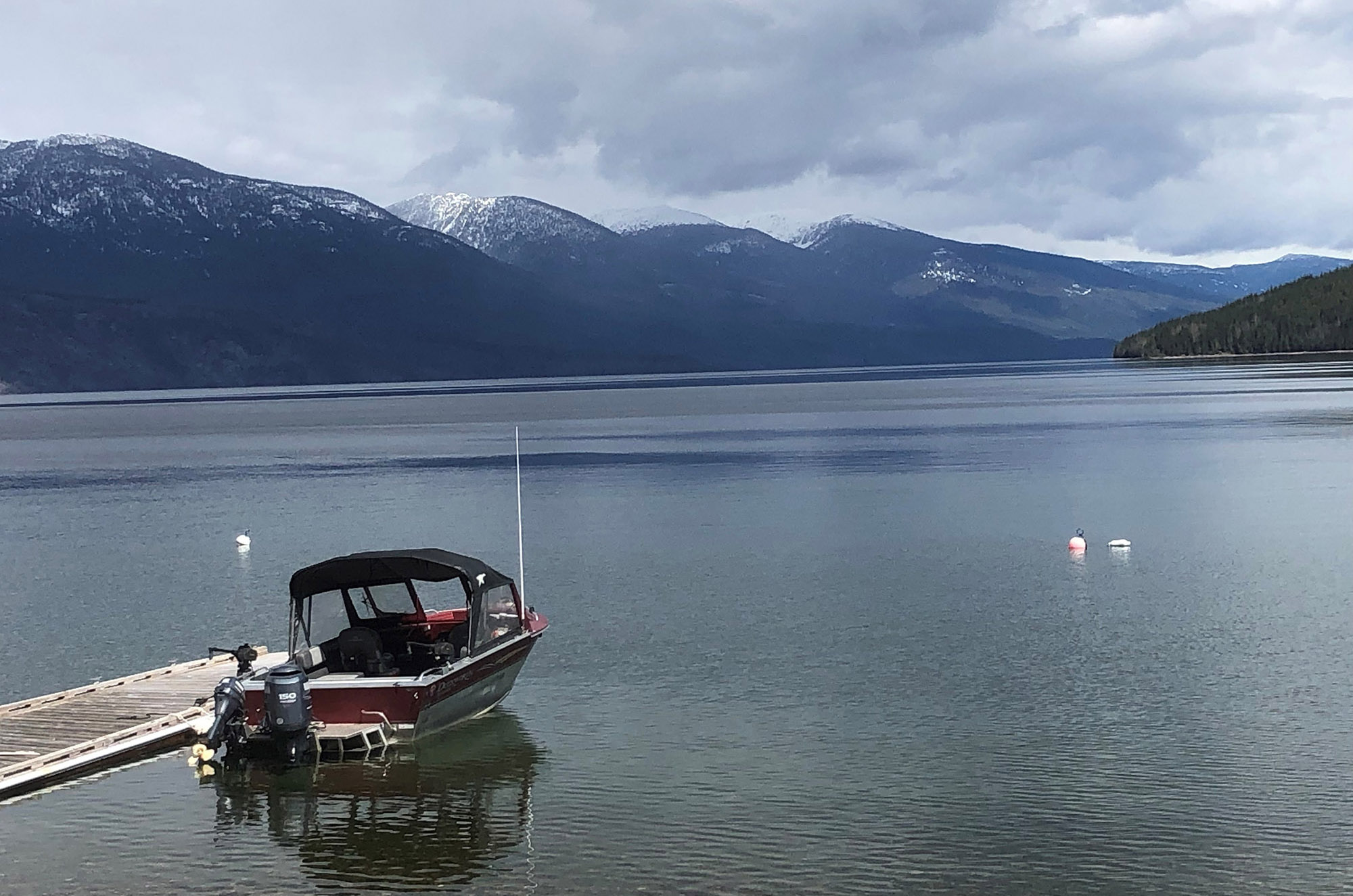 Lake Boat Dock BC mauntain lake beautiful